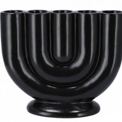 Bukan vaas zwart mat 5 tube 30x13x26 cm