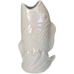 Vaas vis ivoor 16x11x28cm