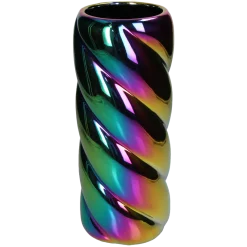 Planter Twisted Iridescent 13x13x31cm